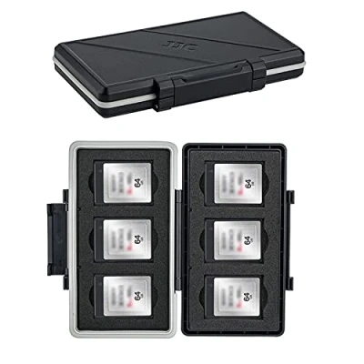 Image of 6 Slots XQD Card Holder, Water Resistant Shockproof, Case for Nikon Z6 Z7 D4 D850 D5 D500 D4S Panasonic Lumix DC S1R S1