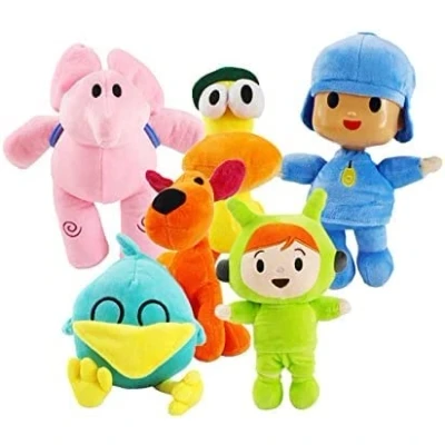 Image of Pocoyo Plush Toys, Elly Pato Nina Sleepy Bird Loula Stuffed Soft Dolls (6 pcs)