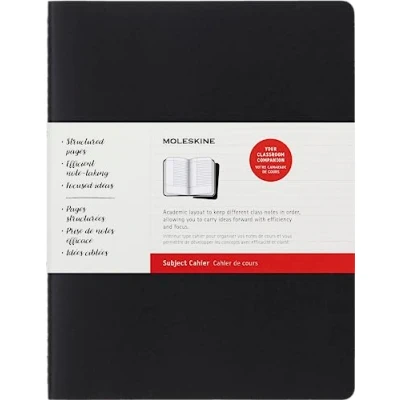 Image of Moleskine CH7STNB 2X Large Cahier Subject Kr.Brw Journals,Black/Kraft Brown