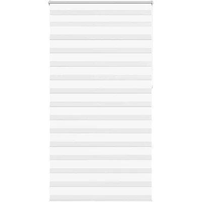 Image of vidaXL Zebra Blind 120 x 230 cm White
