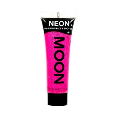 Image of Moon Glow Neon UV Glitter Face &amp; Body Gel 12ml Hot Pink Paint