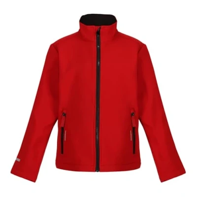 Image of Regatta Professional Boys Kids&#039; Ablaze 2 layer Softshell Jacket, Classic Red Black, 7 8 Years EU