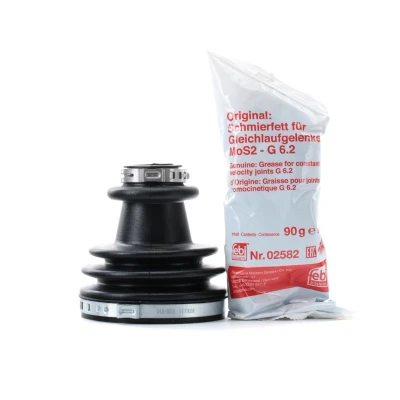 Image of 329381, 329381S1 CV Boot FEBI BILSTEIN 17375 Front Axle, Wheel Side Rubber PEUGEOT: 205 II Hatchback, 309 Hatchback
