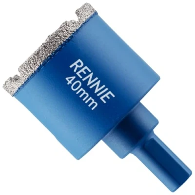 Image of 40mm Diamond Hole Saw Drill Bit With Tri Shank For Porcelain Tiles Ceramic Slate Stone Granite Marble Glass. Core Holesaw/Hole Cutter