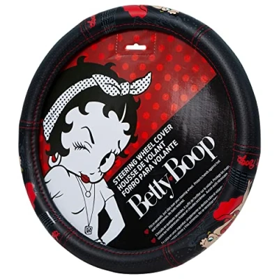 Image of Plasticolor 006783R01 Betty Boop Skyline Speed Grip Steering Wheel Cover