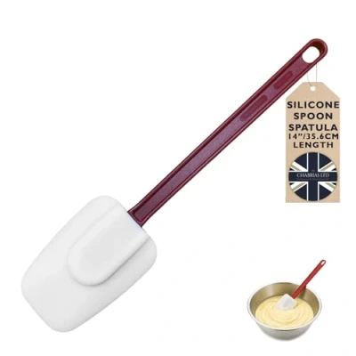Image of Chabrias Ltd Professional High Heat Silicone Spoon Scraper Spatula for Cooking (1, 14&quot; Spoon)