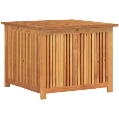 Image of vidaXL Solid Acacia Wood Garden Storage Box Versatile and Spacious Easy to Assemble Perfect for Outdoor or Indoor Use