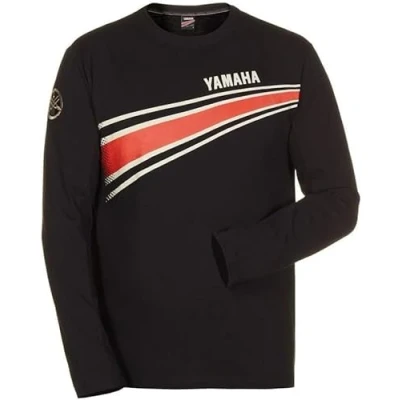 Image of Yamaha Men&#039;s Long Sleeved T Shirt Poche Black Size 3XL