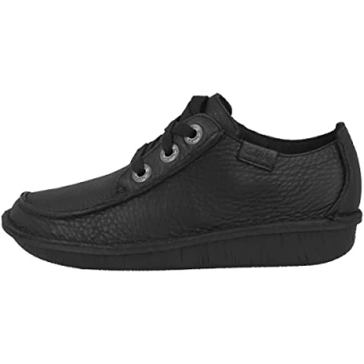 Image of Clarks Women&#039;s Funny Dream Derbys, Black Leather, 3.5 UK