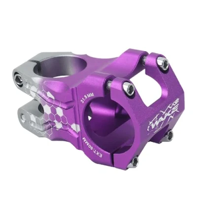 Image of FOMTOR 31.8 Bike Stem 50mm, MTB Mountain Short Handlebar Aluminum Alloy, for Road Bike, MTB, BMX, Cycling Fixie Gear (Purple Titanium)