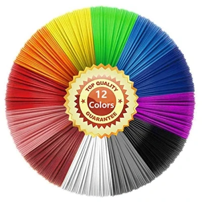 Image of LELYFIT 3D Pen Filament 1.75mm, PLA, Each Color 5 Meters, Colors Pack for Kids &amp; Adults (12 Colors)