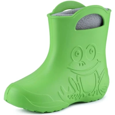 Image of Ladeheid Children&#039;s Girl&#039;s Boy&#039;s EVA Wellington Boots Rain Shoes LA CA 01 (Lime, 11.5/12.5 UK Child)
