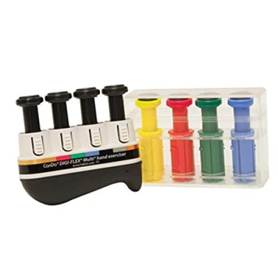 Image of CanDo Hand exerciser, finger trainer CanDo® Digi Flex® 1 basic unit, 8 buttons (4 very strong, light, medium, strong)