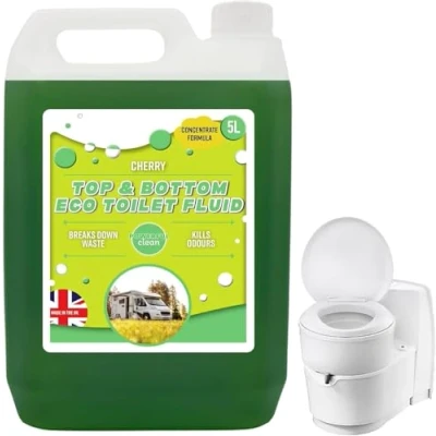 Image of Top &amp; Bottom Chemical Toilet Cleaner 5 Litre Rinse Fluid For Caravans, Motorhome Portable Toilets (4)