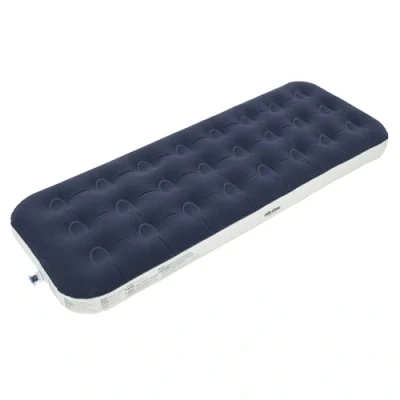 Image of Milestone Camping 88109 Single Airbed/Easy Inflate &amp; Deflate Flocked Design/Camping, Festivals, Sleepovers Family Gatherings