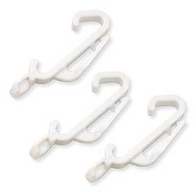 Image of Speedy Streamline Curtain Track Gliders/Hooks, White, 10 count (pack of 1)