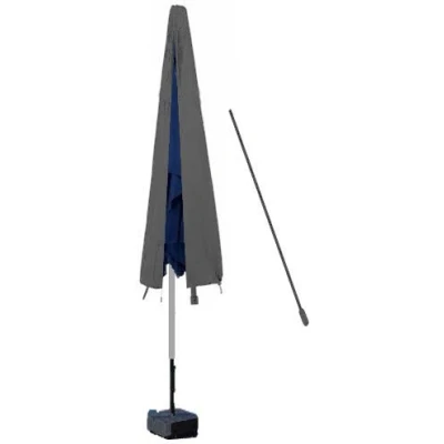 Image of HBCOLLECTION Deluxe Polyester Cover with lifting Stick for Parasol Umbrella 190 cm grey