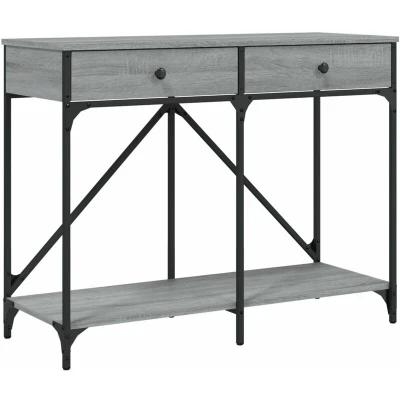 Image of vidaXL Console Table Grey Sonoma 100x39x78.5 cm Engineered Wood