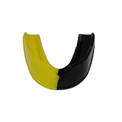 Image of Junior Multicolor Gum Shield Mouth Guard Protection for Sports (Black Yellow)