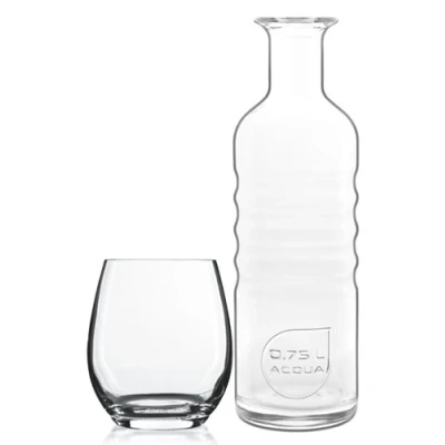 Image of Luigi Bormioli Hydrosommelier Lead Free Crystal Glassware Dishwasher Safe Made in Italy Set of 7, 1 x 750ml, 6 400ml