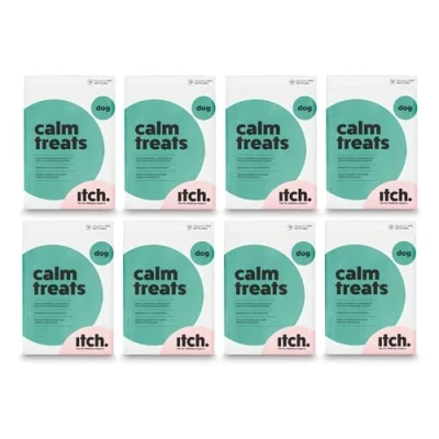 Image of Itch Calming Treats for Dogs Grain Free with Lavender, Camomile and Probiotics Natural Relaxation 8 Pack