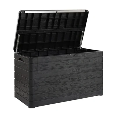 Image of Toomax Dolomiti Outdoor Storage Box, 970 Litres, Black, Dimensions 146 x 82 85 cm