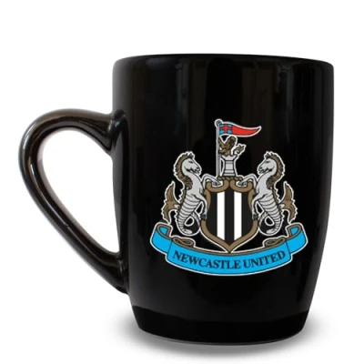 Image of Hy Pro Officially Licensed Newcastle United F.C. Tea Mug Ceramic, Tea, Coffee, Hot Chocolate, Cup, Merchandise, The Magpies, Great Football Gift Idea, For Kids And Adults