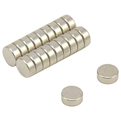 Image of Samarium Cobalt Magnet for Motors, Electric Turbo Machinery and Sensors 5mm dia x 2mm thick 0.33kg Pull Pack of 200