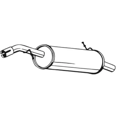 Image of 1726NQ, 1726XQ, 1730J8 Rear silencer BOSAL 135 579 CITROËN: C3 I Hatchback, C2 Pluriel, PEUGEOT: 1007 Hatchback