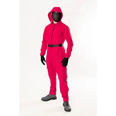 Image of Rubie&#039;s 301595XS000 Gamer Suit &amp; Mask Adult Fancy Dress, Men, Women, Red, Extra Small