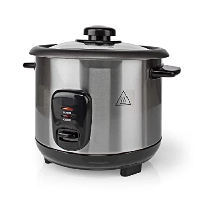 Image of Ex Pro 1L Rice Cooker with Keep Warm Function &amp; Boil Dry Protection, 400W, for 1 4 People, Quick Preparation Without Burning, Non Stick Coating, Stainless Steel
