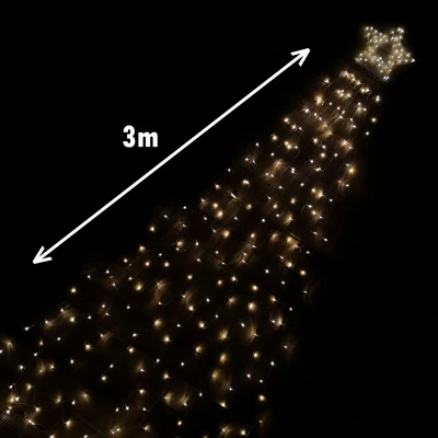 Image of 3m Indoor Outdoor Shooting Star Multifunction LED Christmas Decoration in Choice of Colour