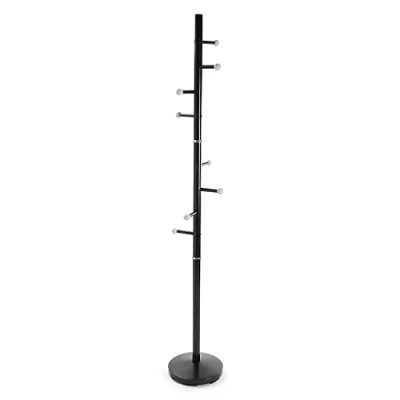 Image of Versa Standing Coat Rack Ruan, Metal, Black/White, 173 x 28 cm