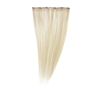 Image of Love Hair Extensions 24 inch Clip In Extension, Human Hair, Colour 60 Pure Blonde