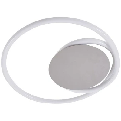 Image of Lucande LED ceiling light, chrome/white, PC, Ø 44 cm