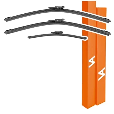 Image of VIA ALBION® Wiper Blades for BMW 1 SERIES (E81/E87, 2005 2011) All Weather Front &amp; Rear Wipers Set