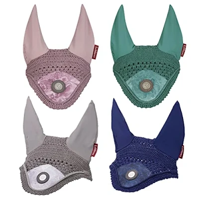 Image of LeMieux Glace Fly Hood Grey Extra Large
