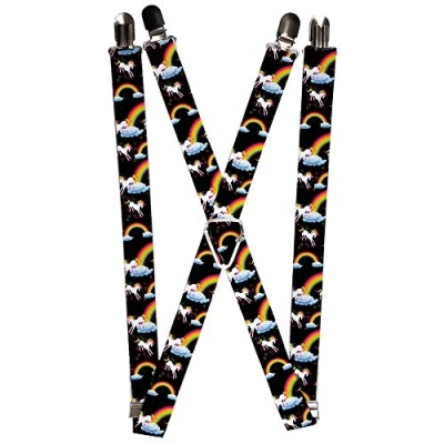 Image of Buckle Down Men&#039;s Suspender Unicorns, Multicolor, One Size
