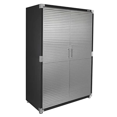 Image of Seville Classics Mega Cabinet, 121.9 x 60.9 182.9 cm, Graphite