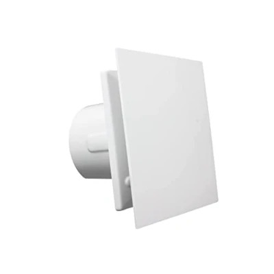 Image of FANTRONIX NAZAIR White 100 mm Quiet Powerful Bathroom Extractor Fan with Humidity Sensor Wall Ceiling Mounted Ventilation Damp Environment Control for Ducting Silent Toilet Shower Ventilator