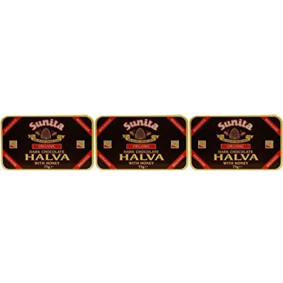 Image of (3 PACK) Sunita Org Dark Chocolate Halva 75g 3 PACK BUNDLE