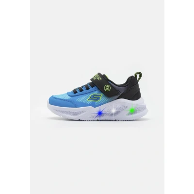 Image of Skechers Meteor Krendox Kids Blue Light Up Trainer Size 13.5 UK