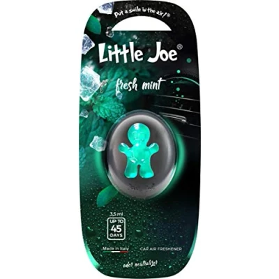 Image of Little Joe Liquid membrane air freshener for the car mounting on any ventilation grille +/ 45 days freshness in (fresh mint/green).
