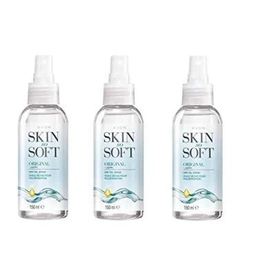 Image of Avon Skin So Soft Original Dry Oil Body Spray with Jojoba 150 ml, Pack of 3