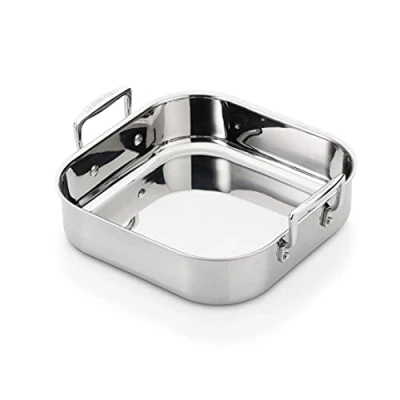 Image of Le Creuset 3 Ply Stainless Steel 26cm Square Roaster
