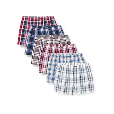 Image of Lower East Mens Le150 Boxer Shorts, Checked, XXL UK