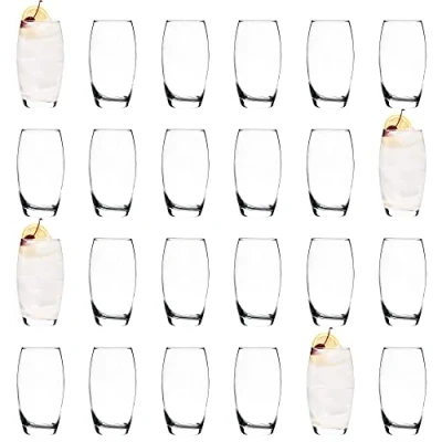 Image of Argon Tableware 24x 510ml Hiball Glasses &#039;Tondo&#039; Range Modern Highball Cocktail Juice Water Tall Drinking Tumblers Dishwasher Safe