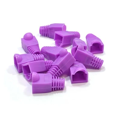 Image of kenable Boot RJ45 Cat 5e 5mm Ethernet Network Cables Purple [10 Pack]