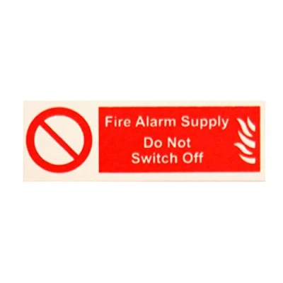 Image of Warning Signs FIRE ALARM DO NOT SWITCH OFF RIGID S/A PVC