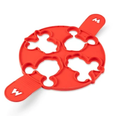 Image of PRESTIGE Disney Silicone Pancake Mould: Large Red Mould with Mickey &amp; Minnie